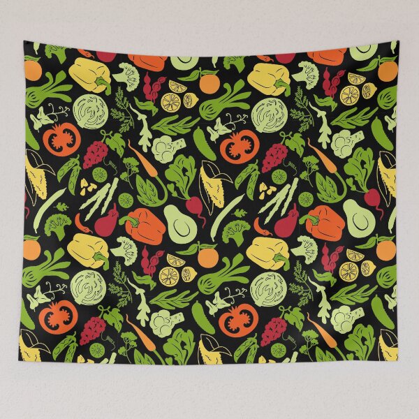 Item preview, Mixed Vegetable Fruit Pattern 15 designed and sold by NobleForte.