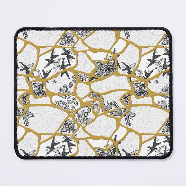 Item preview, Kintsugi - Gray on White designed and sold by bmfabricdesigns.