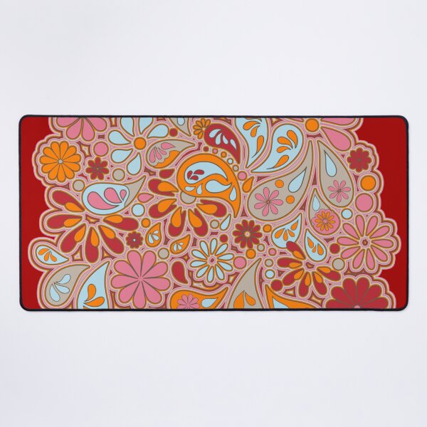 Item preview, Retro Paisley Flower Bohemian Hippie Art  designed and sold by Alondra.