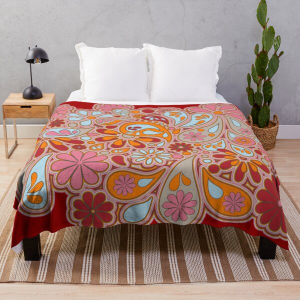 Item preview, Retro Paisley Flower Bohemian Hippie Art  designed and sold by Alondra.