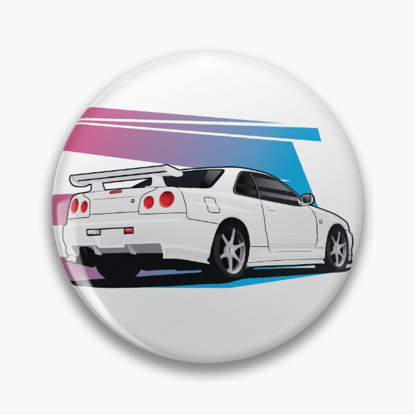 Item preview, Nissan GTR-34 Vector Art - Sunrise Lines designed and sold by JonasJunqueira.