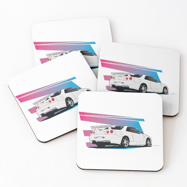 Item preview, Nissan GTR-34 Vector Art - Sunrise Lines designed and sold by JonasJunqueira.