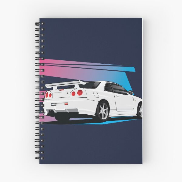 Item preview, Nissan GTR-34 Vector Art - Sunrise Lines designed and sold by JonasJunqueira.