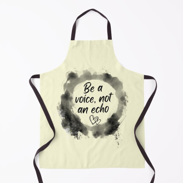 Item preview, Be A Voice Not An Echo Inspirational Quote | Black Watercolour Circle Border: designed and sold by LifeAndWonder.
