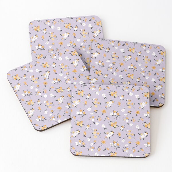 Item preview, Lavender Purple, Orange, and White Ditsy Floral designed and sold by StudioPosies.