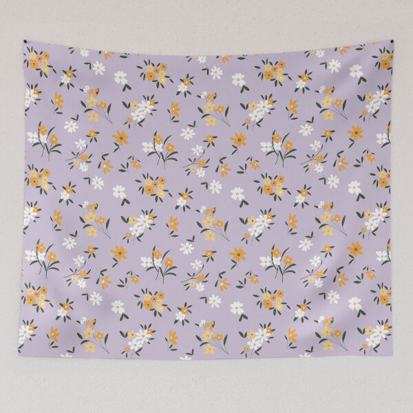 Item preview, Lavender Purple, Orange, and White Ditsy Floral designed and sold by StudioPosies.
