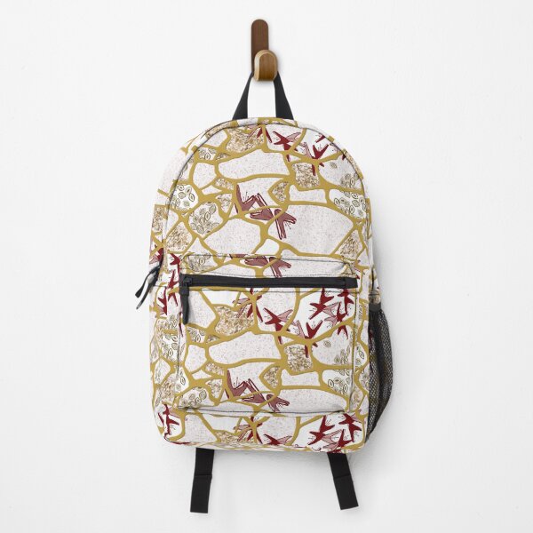 Item preview, Kintsugi - Maroon and Taupe on White designed and sold by bmfabricdesigns.