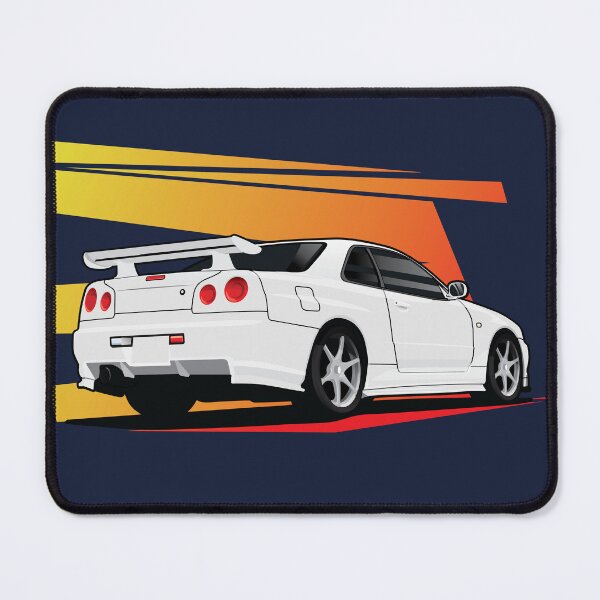 Item preview, Nissan GTR-34 Vector Art - Sunset Lines designed and sold by JonasJunqueira.