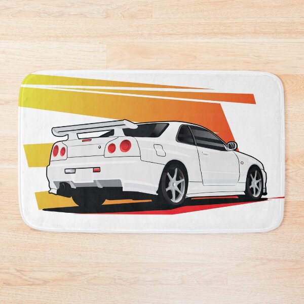 Item preview, Nissan GTR-34 Vector Art - Sunset Lines designed and sold by JonasJunqueira.