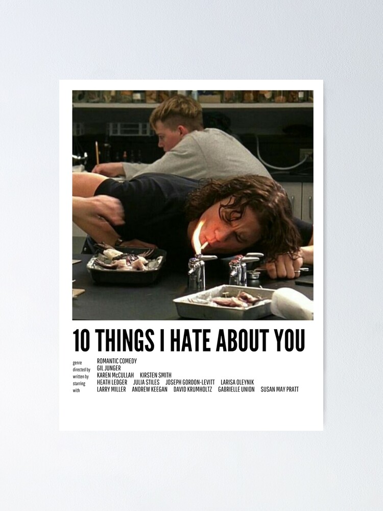 10 things i hate about you poster Poster for Sale by sranje