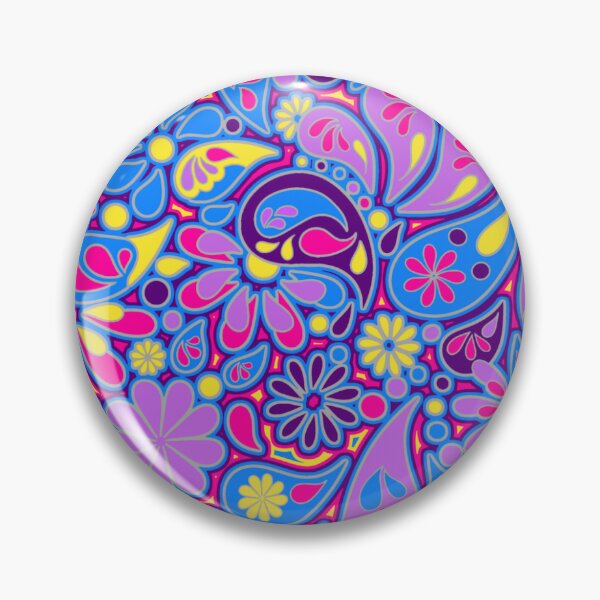 Item preview, Retro Paisley Flower Bohemian Hippie Art  designed and sold by Alondra.