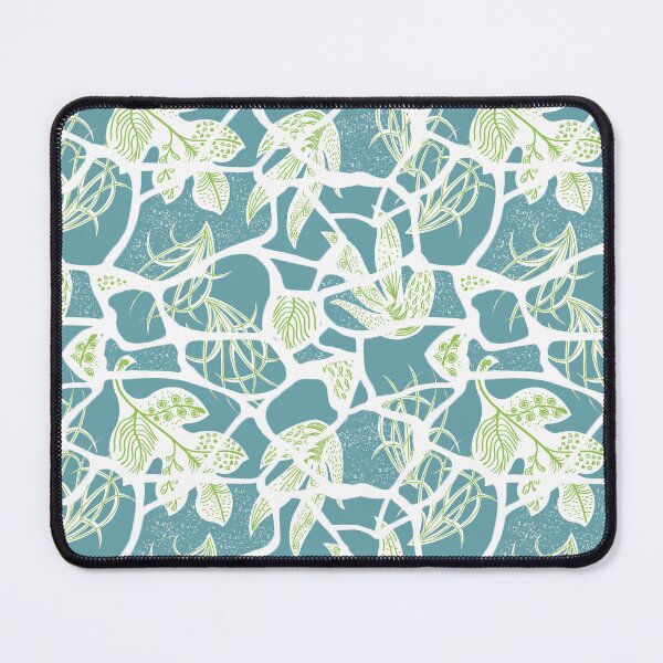 Item preview, Kintsugi Florals - Lime Green on Teal designed and sold by bmfabricdesigns.