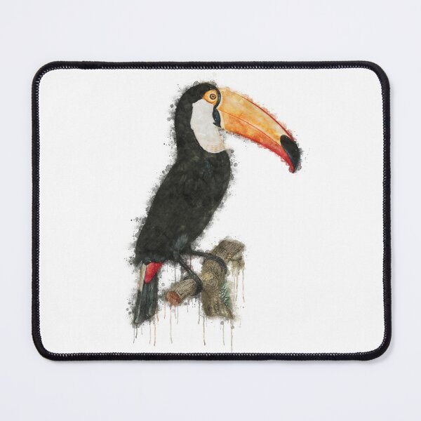 Item preview, Watercolor Toco Toucan Bird Portrait, Toco Toucan Bird Illustration Watercolor, Cute Toco Toucan Bird Watercolor Painting, Toco Toucan Tropical Bird Art designed and sold by Trendymotion.