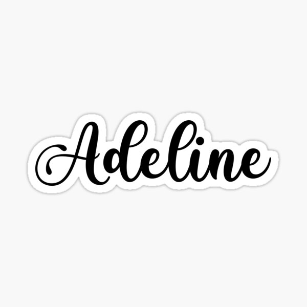 "Adeline Name - Handwritten Calligraphy" Sticker for Sale by ...