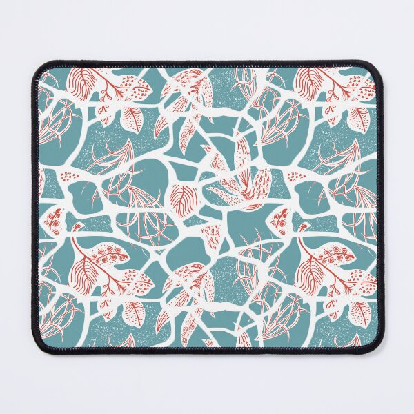 Item preview, Kintsugi Florals - Red on Teal designed and sold by bmfabricdesigns.