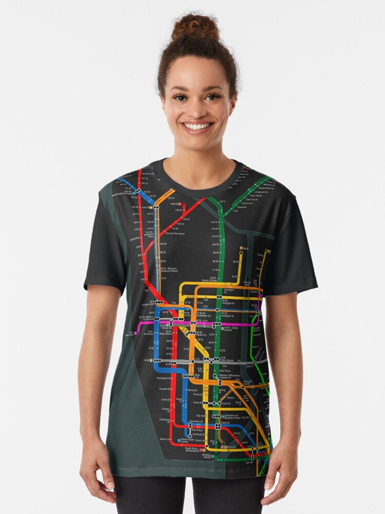 Nyc subway shop map t shirt