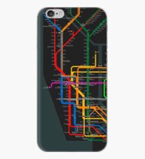 New York City dark subway map iPhone Case