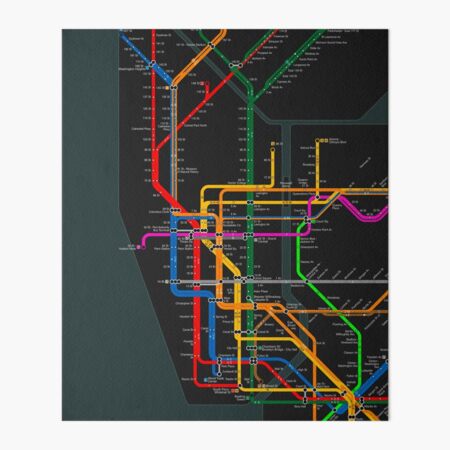 絵画 DART SUBWAY MAP POSTER fposter,medium,wall_texture,