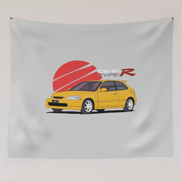 Item preview, Civic EK9 Type R - Sunlight Yellow Y-56 designed and sold by JonasJunqueira.