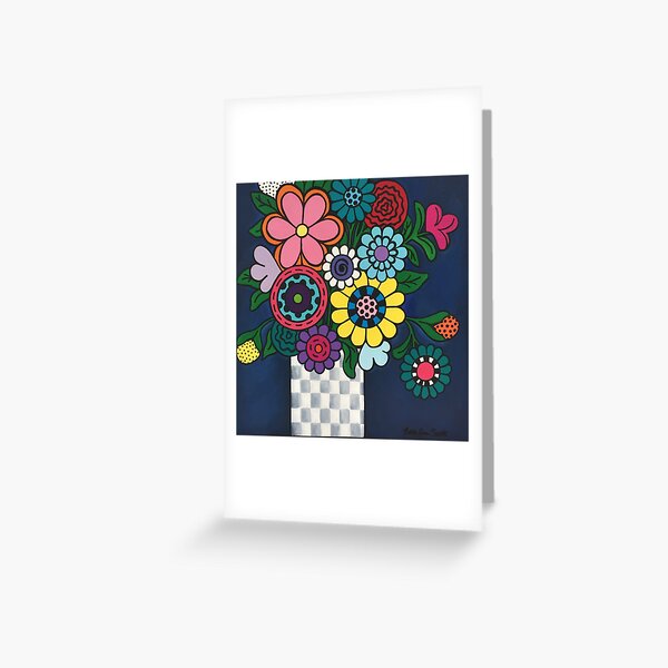 Checkered Bouquet Greeting Card