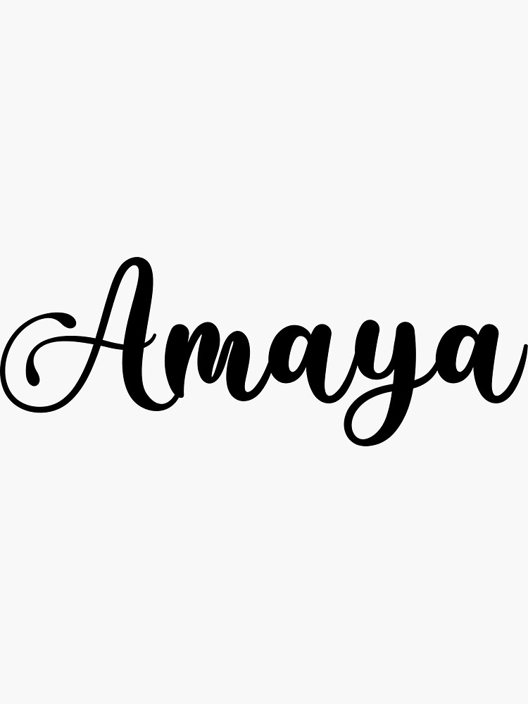  Amaya Name Handwritten Calligraphy Sticker For Sale By YelenaStore 