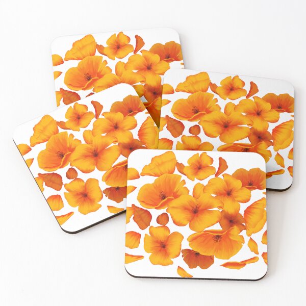 Item preview, Orange California Poppy Flowers designed and sold by Digi Artworks Store.