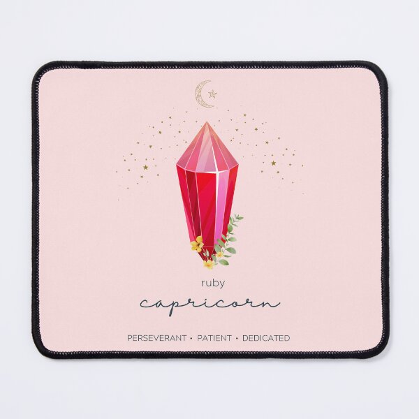 Item preview, Capricorn Ruby Zodiac Gemstone Throw Pillow designed and sold by MagicWolfStar.