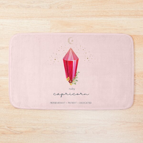 Item preview, Capricorn Ruby Zodiac Gemstone Throw Pillow designed and sold by MagicWolfStar.