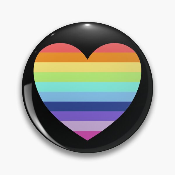 Aperçu de l'œuvre Un coeur arc-en-ciel (noir) créée et vendue par HeyKoolCat.