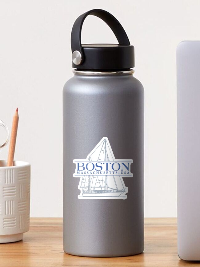Thumbnail 1 of 3, Sticker, Boston Massachusetts Vintage Sailing design designed and sold by Futurebeachbum.