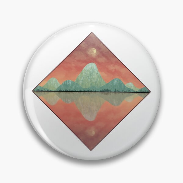 Item preview, Orange Skies Over Mountains by a Lake designed and sold by GoNature.