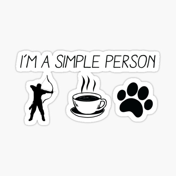 i-m-a-simple-person-archery-sticker-for-sale-by-perfect-prints