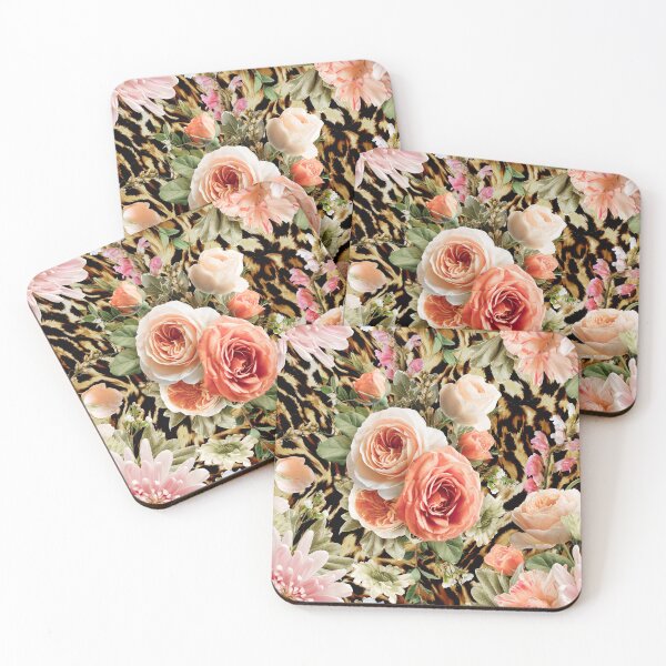 Item preview, Wild rose pattern with animal print  designed and sold by PG Illustration.