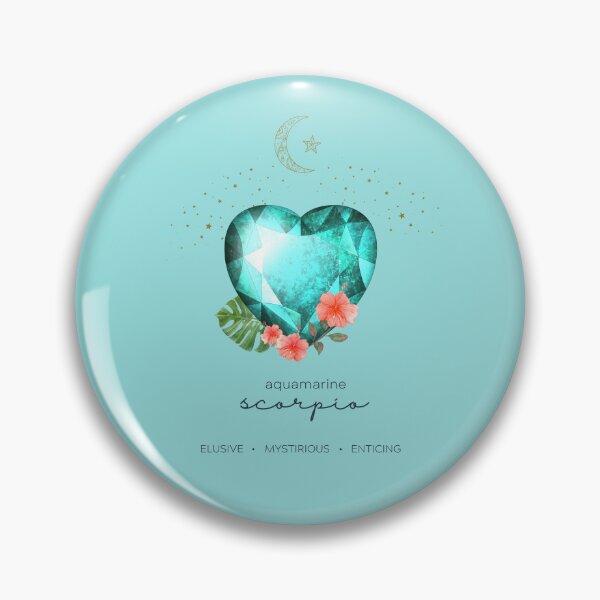 Item preview, Scorpio Aquamarine Zodiac Gemstone Duvet Cover designed and sold by MagicWolfStar.