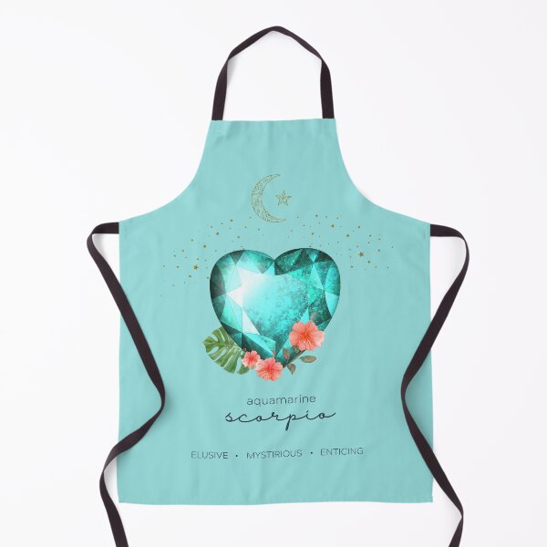 Item preview, Scorpio Aquamarine Zodiac Gemstone Duvet Cover designed and sold by MagicWolfStar.