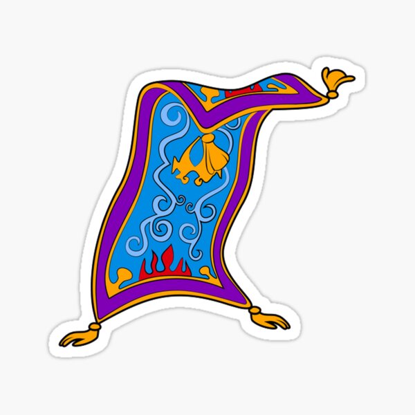 Aladdin and Jasmine Magic Carpet Graphic Die Cut decal sticker Car Truck Boat 7" 
