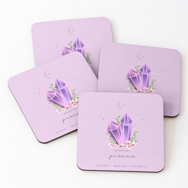 Item preview, Pisces Zodiac Gemstone Sticker designed and sold by MagicWolfStar.