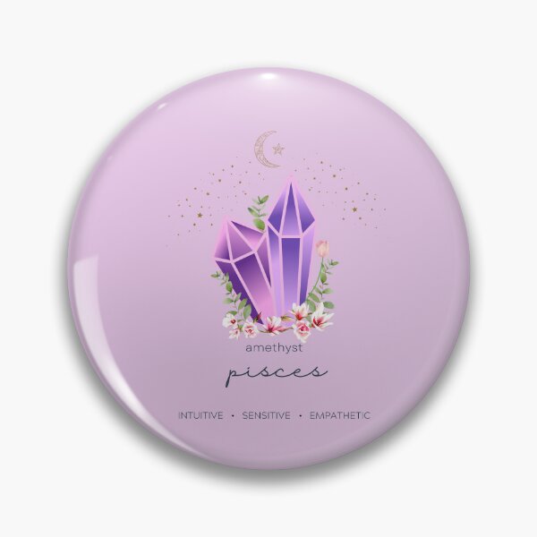 Item preview, Pisces Zodiac Gemstone Sticker designed and sold by MagicWolfStar.