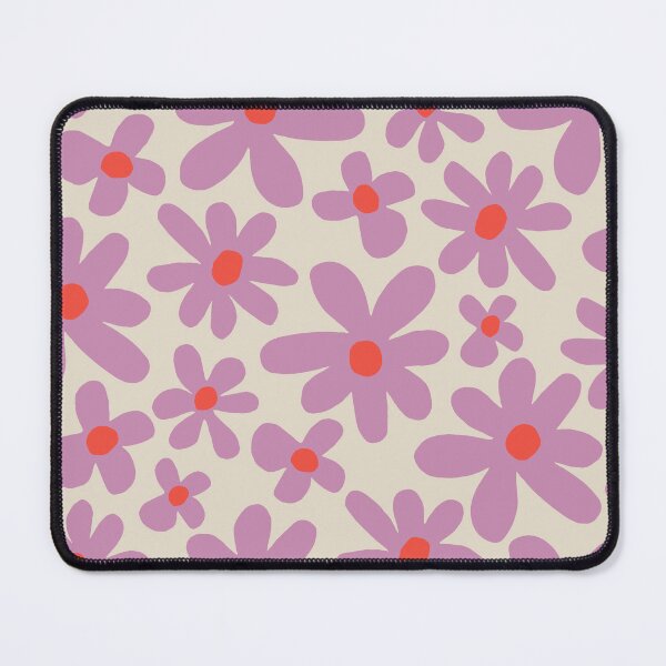 Item preview, Abstract flowers pattern 80s pink red designed and sold by juliaemelian.