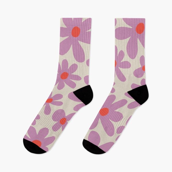 Item preview, Abstract flowers pattern 80s pink red designed and sold by juliaemelian.