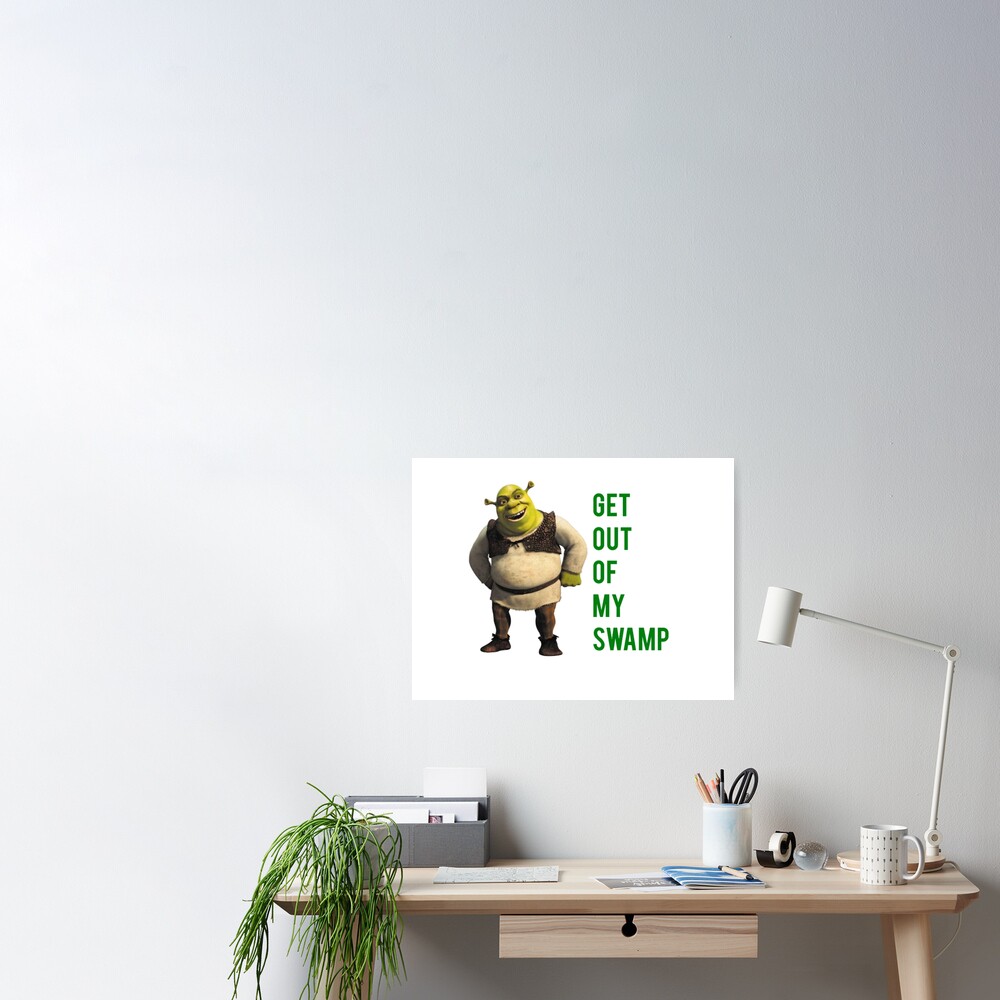 Shrek Get Out of My Swamp Meme Funny Wall Tapestry