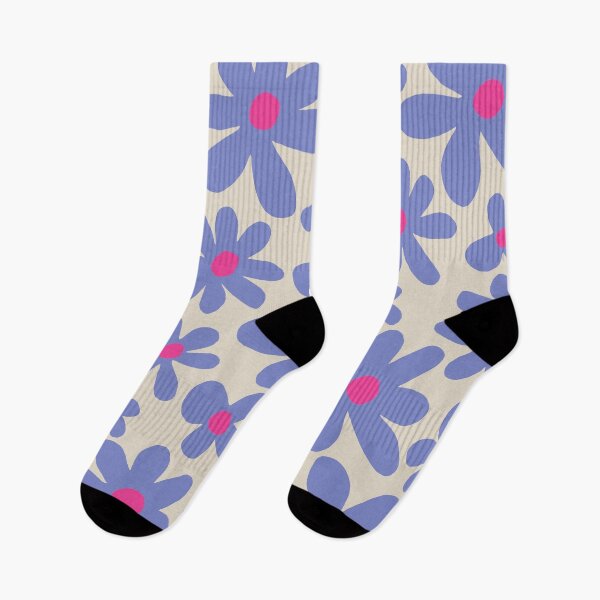 Item preview, Abstract flowers pattern 80s blue red designed and sold by juliaemelian.