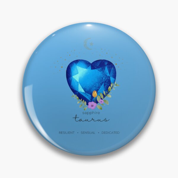 Item preview, Taurus Sapphire Zodiac Gemstone Throw Pillow designed and sold by MagicWolfStar.