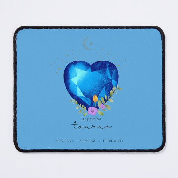 Item preview, Taurus Sapphire Zodiac Gemstone Throw Pillow designed and sold by MagicWolfStar.