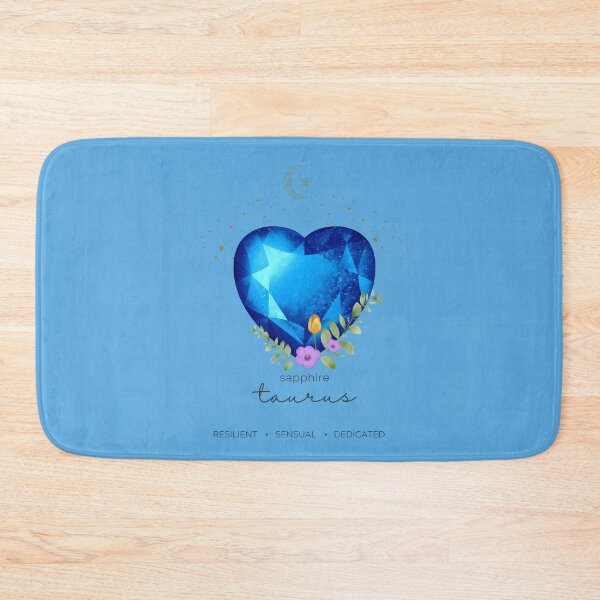 Item preview, Taurus Sapphire Zodiac Gemstone Throw Pillow designed and sold by MagicWolfStar.