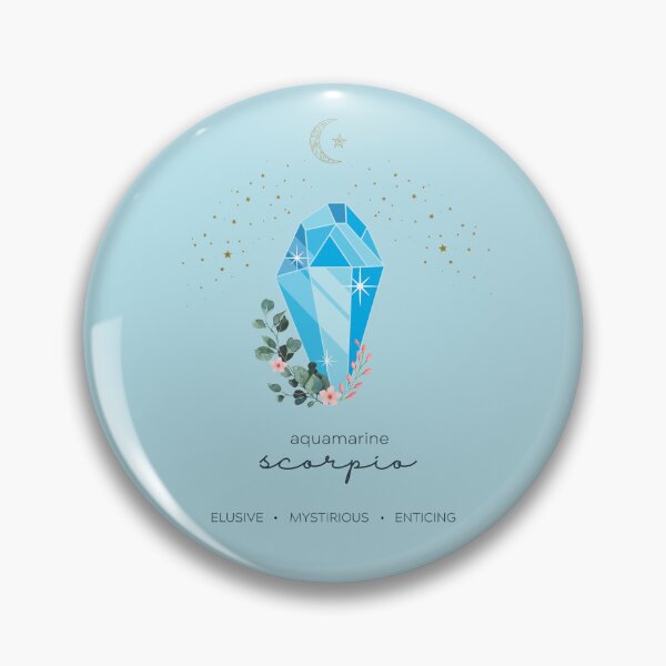 Item preview, Scorpio Aquamarine Zodiac Gemstone Laptop Skin designed and sold by MagicWolfStar.