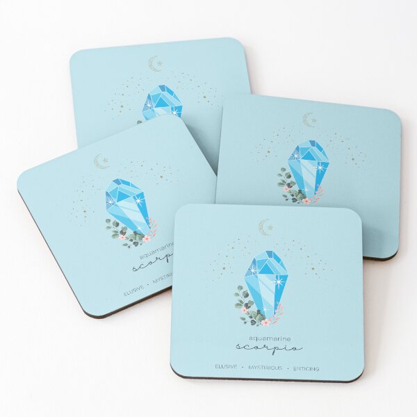 Item preview, Scorpio Aquamarine Zodiac Gemstone Laptop Skin designed and sold by MagicWolfStar.