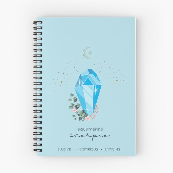 Item preview, Scorpio Aquamarine Zodiac Gemstone Laptop Skin designed and sold by MagicWolfStar.