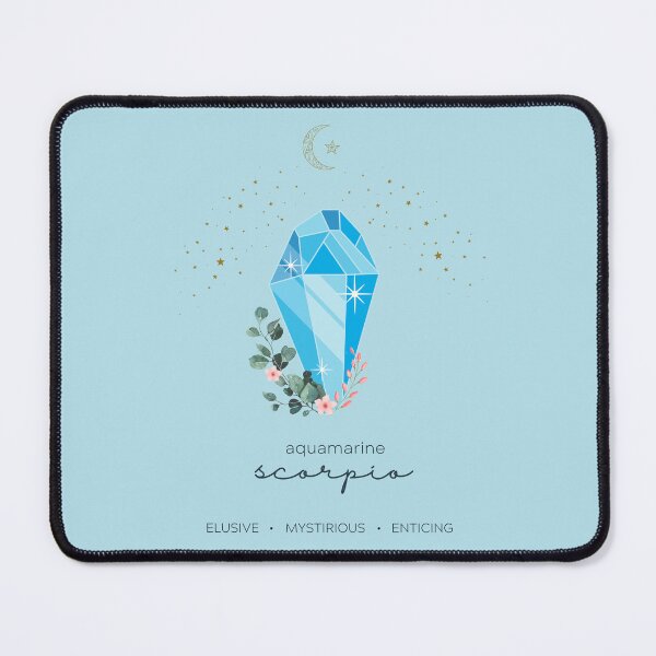 Item preview, Scorpio Aquamarine Zodiac Gemstone Laptop Skin designed and sold by MagicWolfStar.