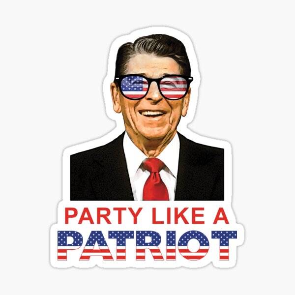 Item preview, Party Like A Patriot Ronald Reagan USA Flag Sunglasses  designed and sold by TrendyTees12.